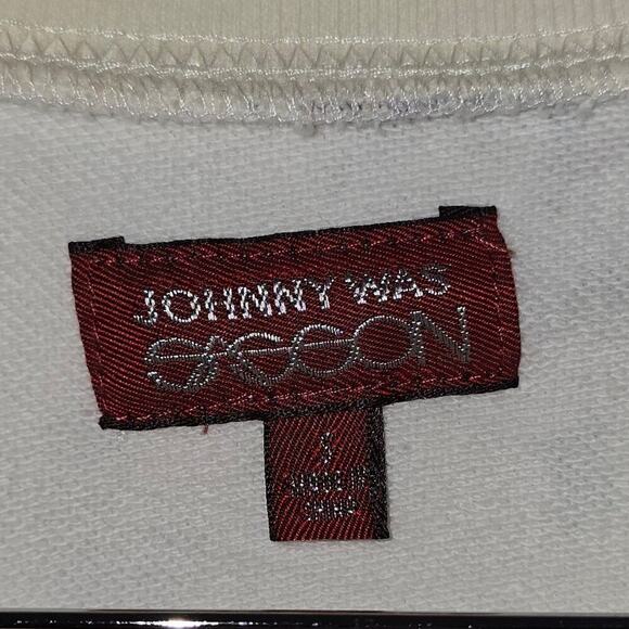 Johnny Was Dreamer Crewneck Size S Sweatshirt Floral Birds - Picture 4 of 9